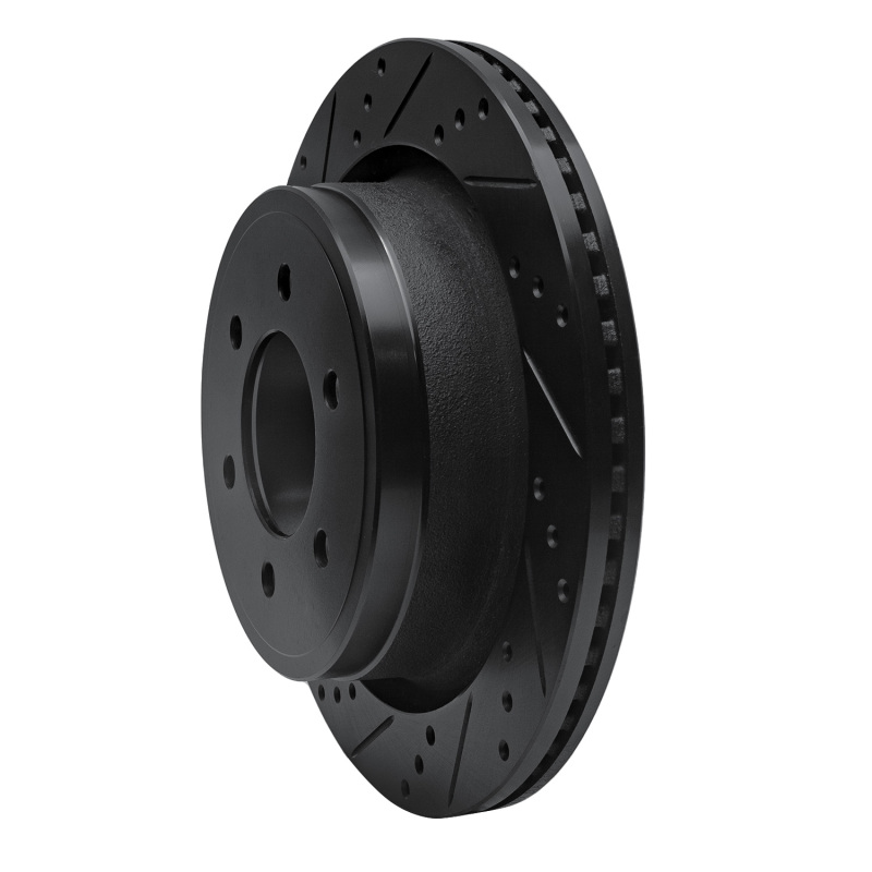 Ford F-150 Brake Rotor (1) - Rear Left - R1 Concepts - Drilled & Slotted - Black - `12-`20